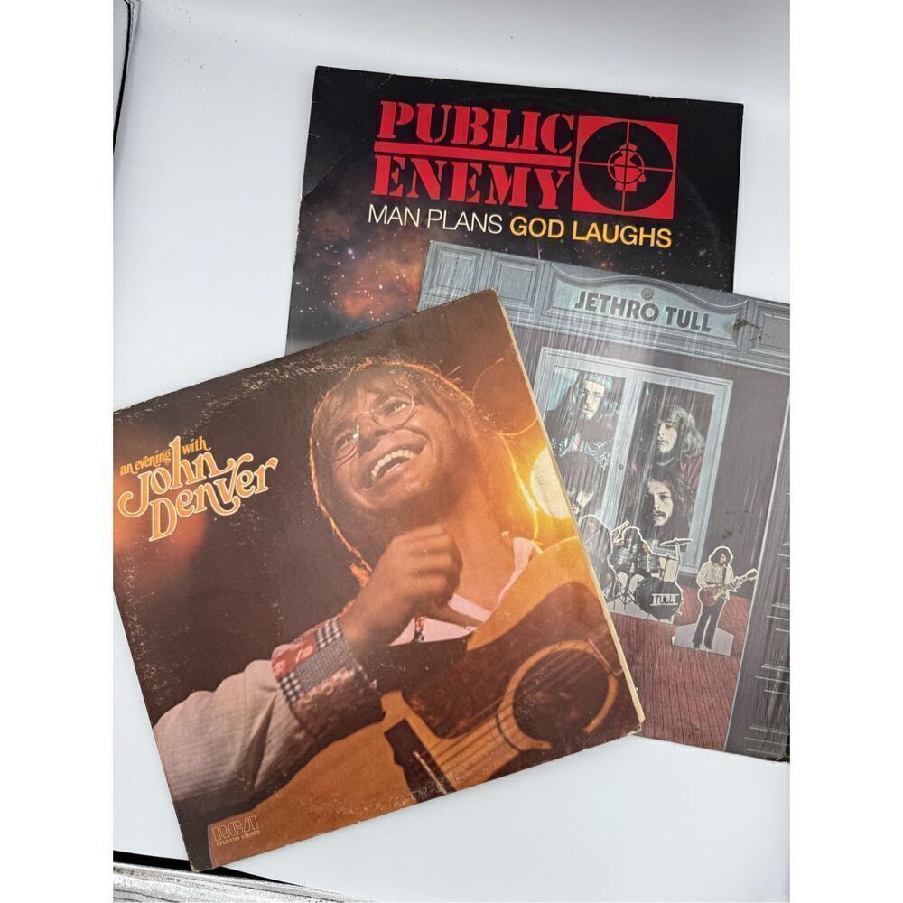 John Denver Jethro Toll Public Enemy Vinyl Record *Lot of 3*